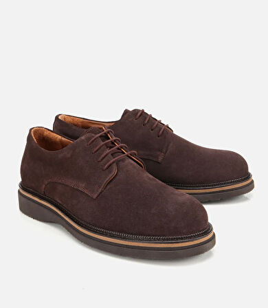 Erkek Süet Deri Kahverengi Hafif Tabanlı Günlük Ayakkabı