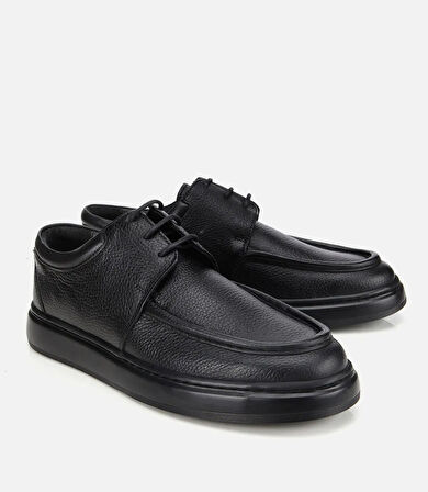 Erkek Deri Siyah Yumuşak Dokulu Comfort Günlük Ayakkabı