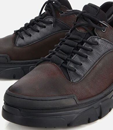 Erkek Nubuk Deri Kahverengi Comfort Spor Ayakkabı