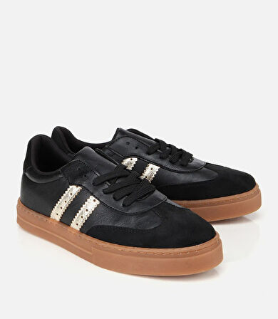 Kadın Siyah Düz Spor Ayakkabı