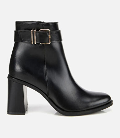 Kadın Siyah Tokalı Topuklu Bilekte Bot