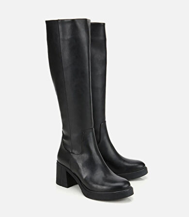 Kadın Siyah Yüksek Topuklu Çizme