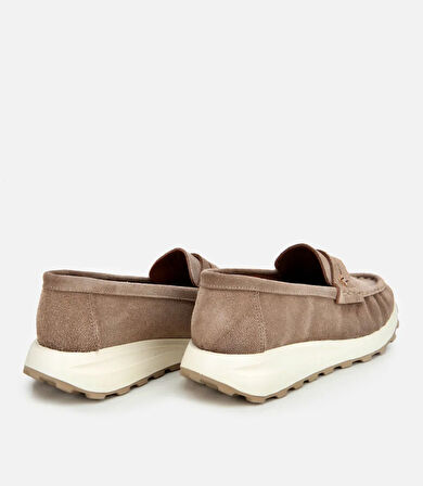 Kadın Süet Deri Vizon Yumuşak Dokulu Günlük Loafer