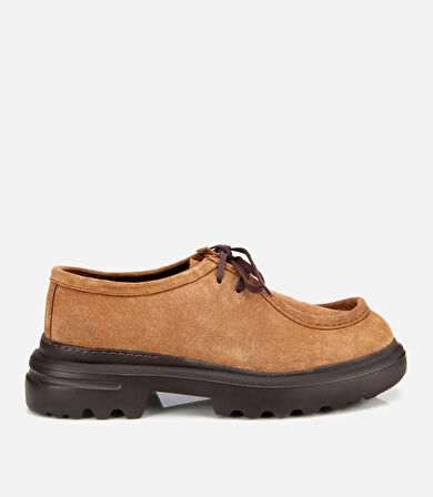 Erkek Süet Deri Taba Yüksek Tabanlı Günlük Ayakkabı