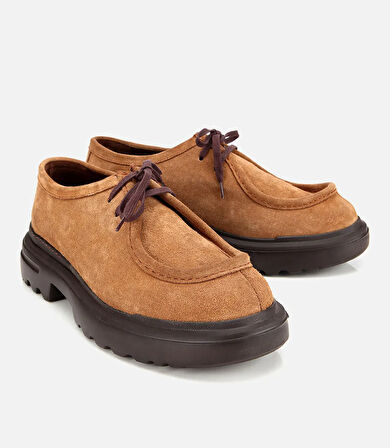 Erkek Süet Deri Taba Yüksek Tabanlı Günlük Ayakkabı