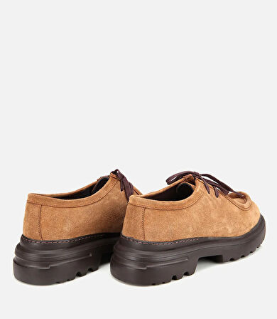 Erkek Süet Deri Taba Yüksek Tabanlı Günlük Ayakkabı