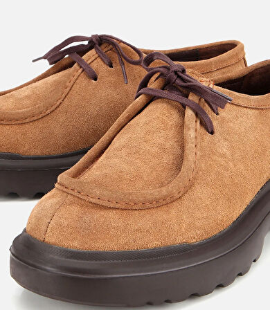 Erkek Süet Deri Taba Yüksek Tabanlı Günlük Ayakkabı