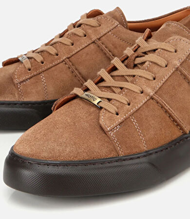 Erkek Süet Deri Taba Düz Günlük Ayakkabı