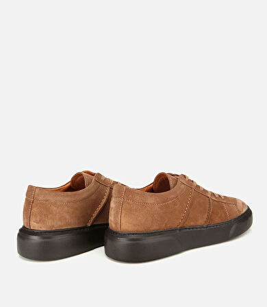 Erkek Süet Deri Taba Düz Günlük Ayakkabı