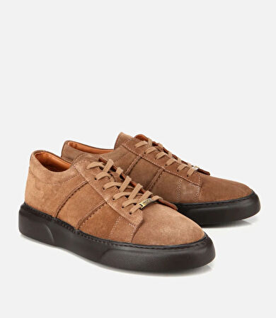 Erkek Süet Deri Taba Düz Günlük Ayakkabı