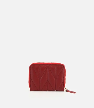 Kadın Deri Bordo Mini Cüzdan