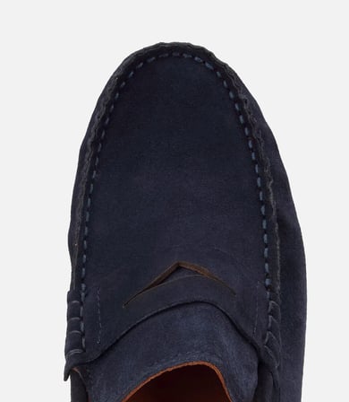 Erkek Süet Deri Lacivert Comfort  Günlük Loafer