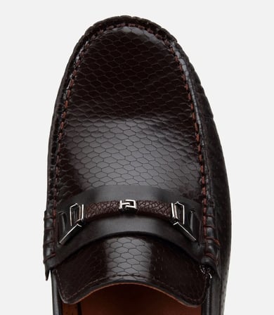 Erkek Deri Kahverengi Tokalı Günlük Loafer