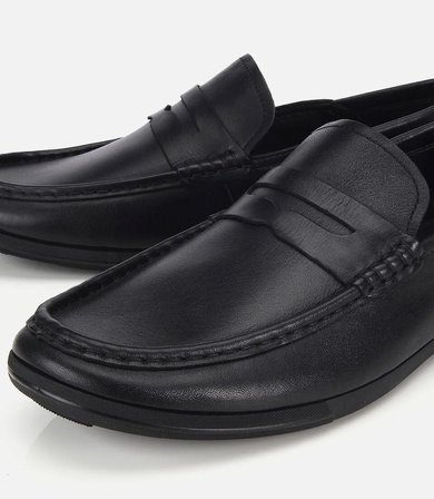 Erkek Deri Siyah Comfort Günlük Loafer Ayakkabı