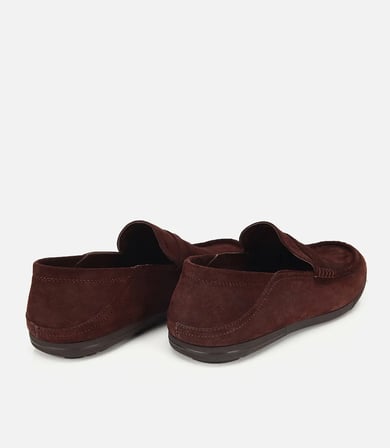 Erkek Süet Deri Kahverengi Comfort Loafer Ayakkabı