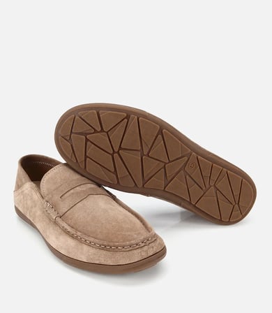 Erkek Süet Deri Açık Kahverengi Comfort Loafer