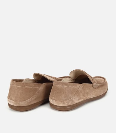 Erkek Süet Deri Açık Kahverengi Comfort Loafer