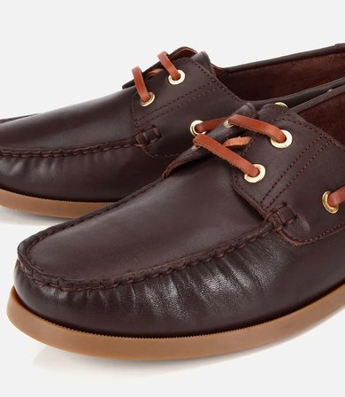 Erkek Deri Kahverengi Bağcık Detaylı Günlük Loafer