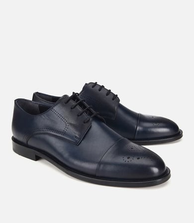 Erkek Deri Lacivert Klasik Ayakkabı 