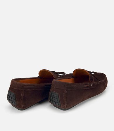 Erkek Süet Deri Kahverengi Fiyonk Detaylı Günlük Loafer