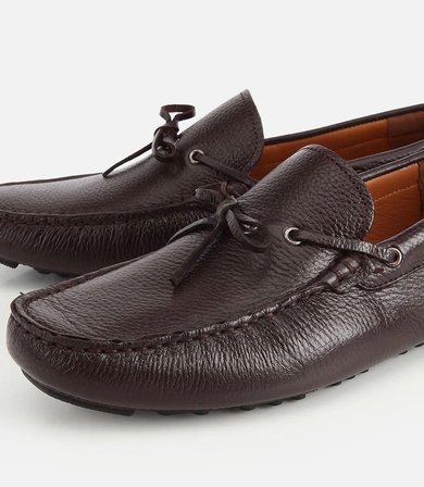 Erkek Deri Kahverengi Fiyonk Detaylı Günlük Loafer