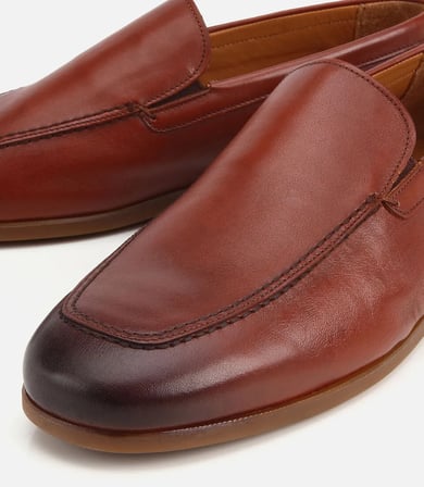 Erkek Deri Taba Yumuşak Dokulu Klasik Loafer