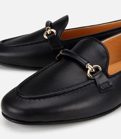 Kadın Deri Siyah Toka Detaylı Klasik Loafer