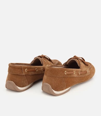 Kadın Süet Deri Taba Comfort Günlük Loafer