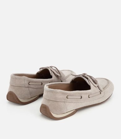 Kadın Süet Deri Bej Comfort Günlük Loafer