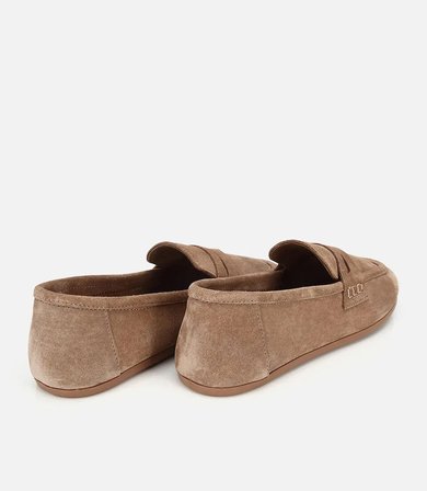 Kadın Süet Deri Vizon Yumuşak Dokulu Klasik Loafer