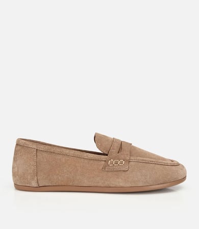 Kadın Süet Deri Vizon Yumuşak Dokulu Klasik Loafer