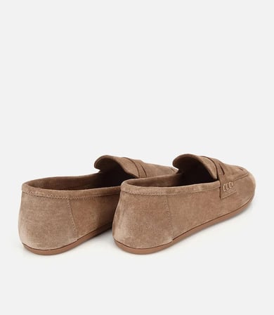 Kadın Süet Deri Vizon Yumuşak Dokulu Klasik Loafer