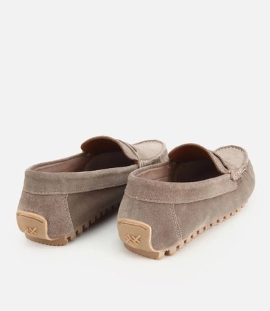 Erkek Süet Deri Bej Rahat Günlük Loafer