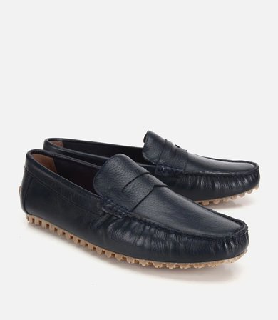 Erkek Deri Lacivert Comfort Günlük Loafer