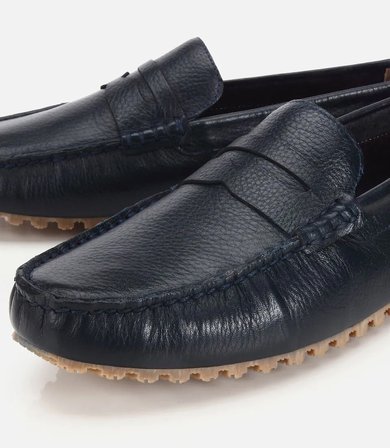 Erkek Deri Lacivert Comfort Günlük Loafer