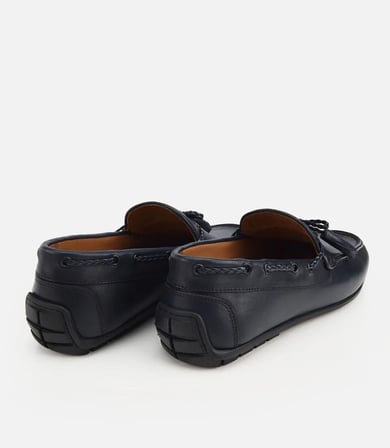 Erkek Deri Lacivert Püskül Dikiş Detaylı Klasik Loafer