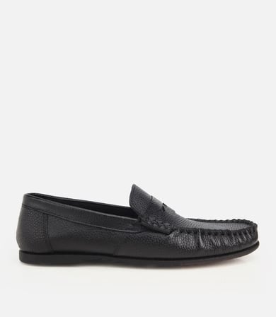 Erkek Deri Siyah Yumuşak Dokulu Günlük Loafer