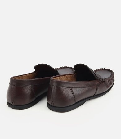 Erkek Deri Kahverengi Yumuşak Dokulu Günlük Loafer