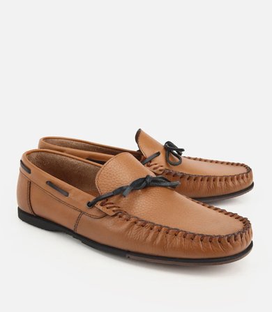 Erkek Deri Taba Yumuşak Dokulu Günlük Loafer
