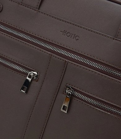 Erkek Kahverengi Fermuar Detaylı Laptop&Evrak Çantası