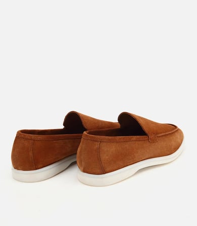 Erkek Süet Taba Hafif Tabanlı Günlük Loafer