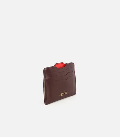 Kadın Deri Bordo Mini Kartlık
