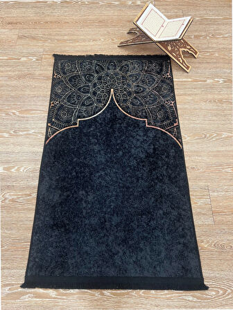 Seccade Saçaklı (lateks Taban) 75x125 Ebat - Lacivert