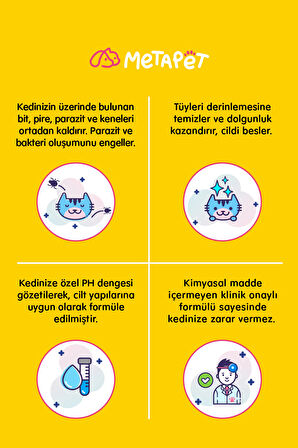 Kedi Bit Pire Dış Parazit Karşıtı Kuru Köpük Şampuan, Kediler için Cilt Bakımı Önleyici Tedavi 200ML