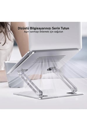Full Alüminyum Ayarlanabilir Ergonomik Laptop Standı (10-17 İnç)