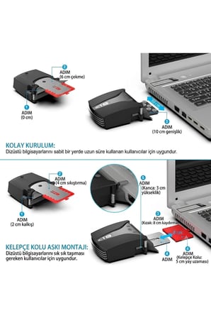 Dijital Göstergeli Vakumlu Notebook Soğutucu Fan (Hız Ayarlı)