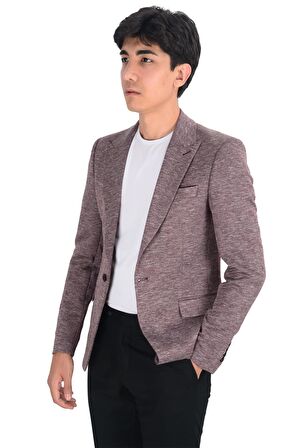 Cengiz İnler Menanj Tek Düğme Slim Fit Erkek Ceket