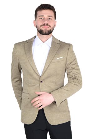 Cengiz İnler Desenli Çift Düğme Slim Fit Erkek Ceket