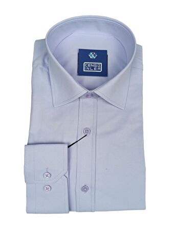 Standart Yaka Düz Gömlek Slim