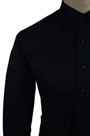 Standart Yaka Düz Gömlek Regular